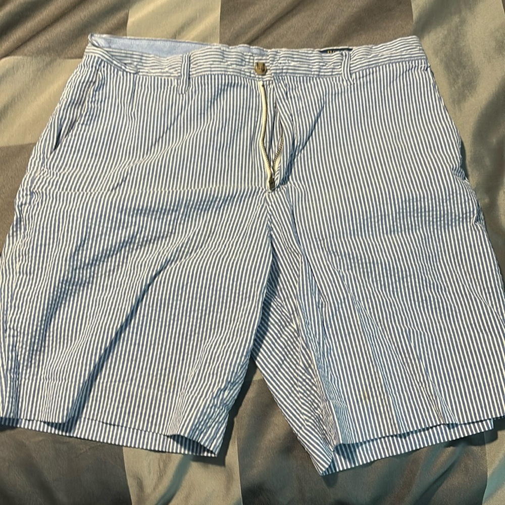 Striped polo shorts